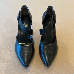 Paul Green Black Strap Heels